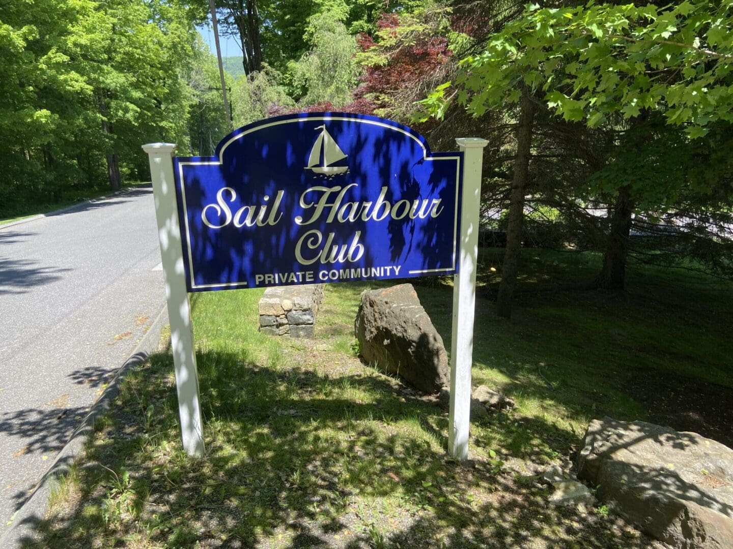 Sail Harbour Club private community sign.