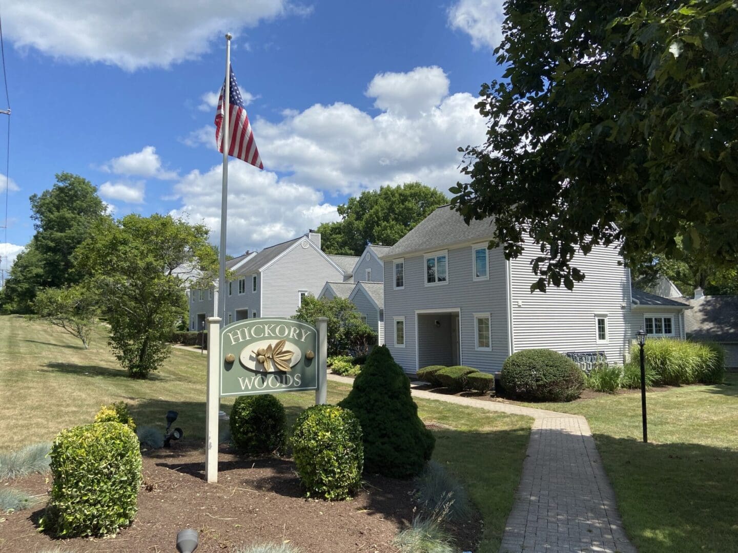 Hickory Woods community entrance.