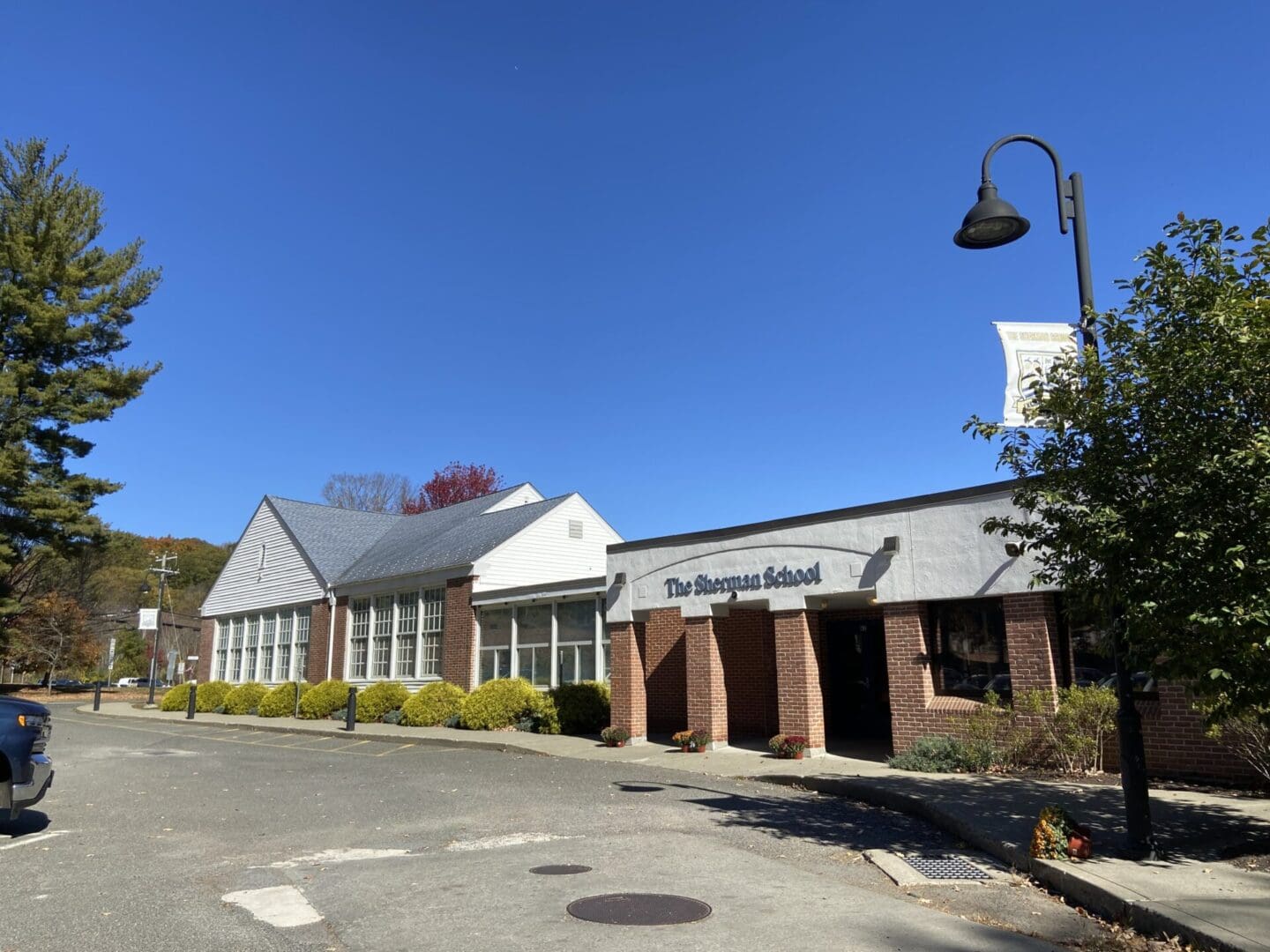 The Sherman School building exterior.